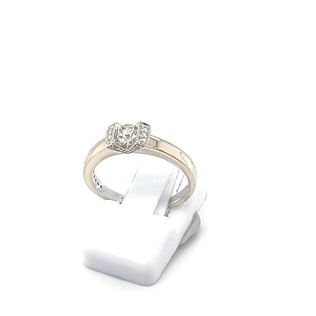 鸡尾酒戒指 - 18K包金 白金, 黄金 -  0.28ct. tw. 钻石 (天然)  - 钻石 - Solitaire 参与度 #4.3