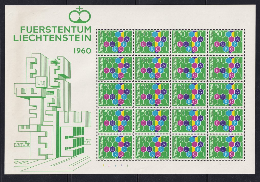 Liechtenstein 1960 - Europa CEPT Sheetlet New MNH nr.355 #1.1