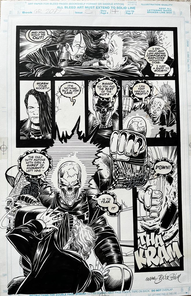 Mark Buckingham - 1 Original page - Ghost Rider 2099 - #5 - 1994 #1.1