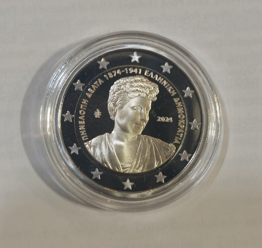 Grekland. 2 Euro 2024 "150th Anniversary - Birth of Penelope Delta " Proof  (Utan reservationspris) #1.1