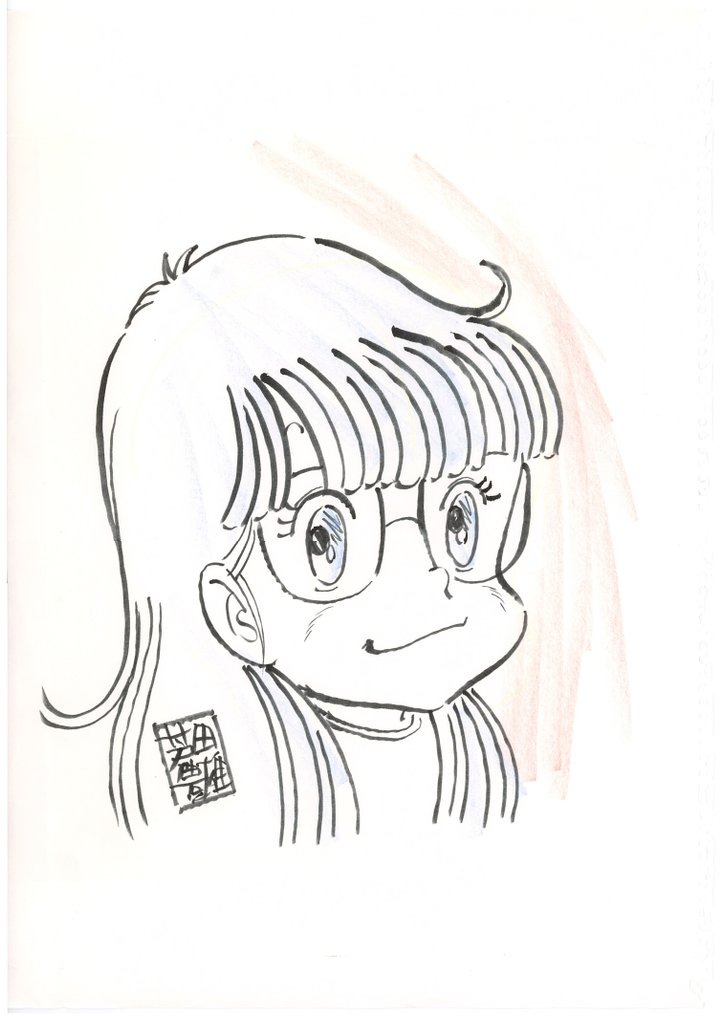 Tanaka Hisashi - 1 Original drawing - Dr. Slump - Arale Norimaki - 1981 #1.2