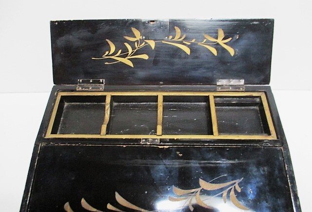 书写斜面 - 欧洲的“漆”, 镀金木 - 写字箱子 - Chinoiserie #4.3