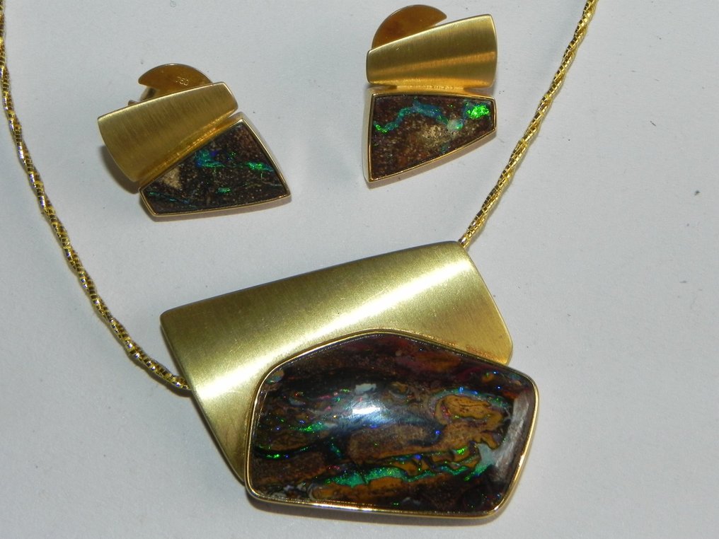 Parure - 18 καράτια Κίτρινο χρυσό -  50.00ct. tw. Οπάλιο #4.3