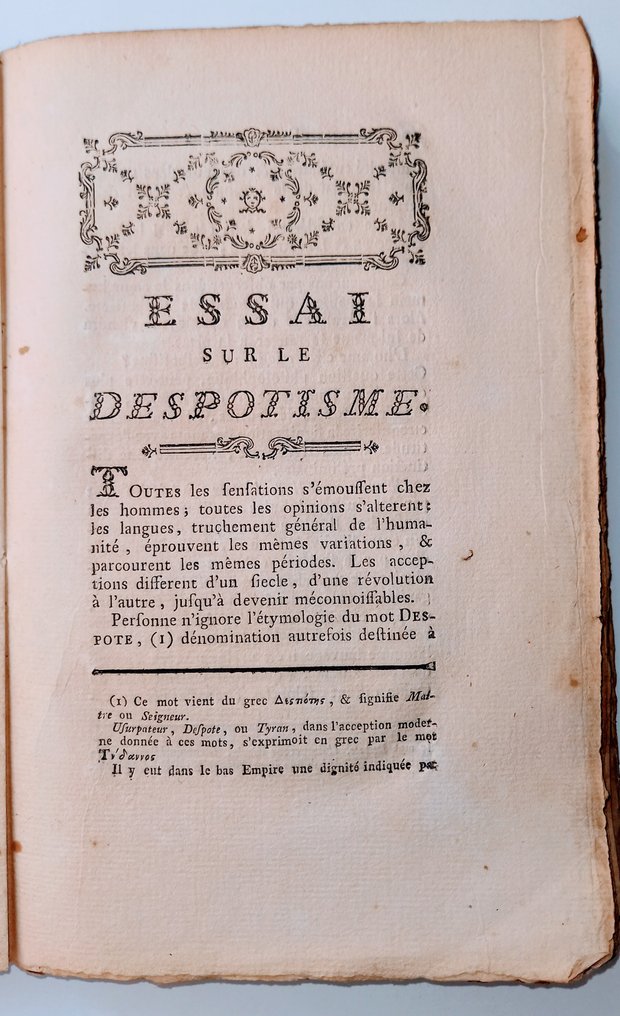 Honoré-Gabriel Riquetti comte de Mirabeau - Essai sur le despotisme - 1776 #1.2