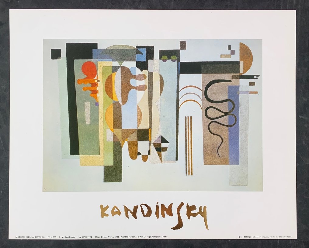 Wassily Kandinsky (1866-1944) - Zwei grüne Punkte, 1935 Green dots - Artprint - 24 x 30 cm #1.0