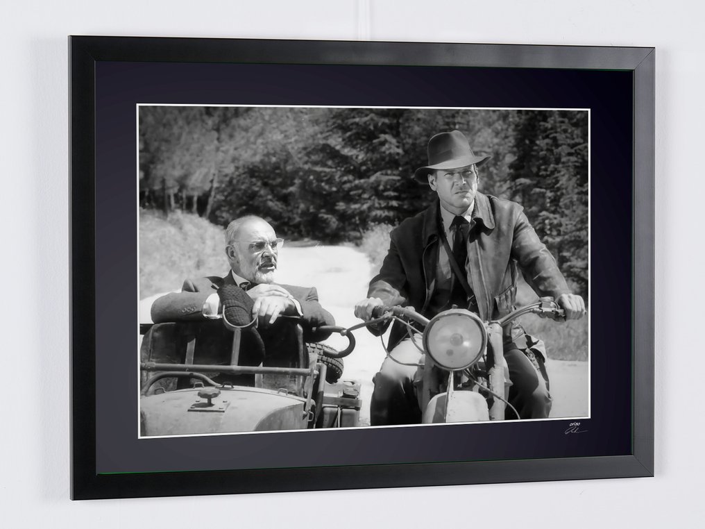 Indiana Jones and the Last Crusade (1989) - Sean Connery, Kevin Costner, Charles Martin Smith & Andy - Fine Art Photography - Luxury Wooden Framed 70X50 cm - Limited Edition Nr 05 of 30 - Serial ID 17294 - Original Certificate (COA), Hologram - 100% New. Shipping Reduction from 3 items #3.2