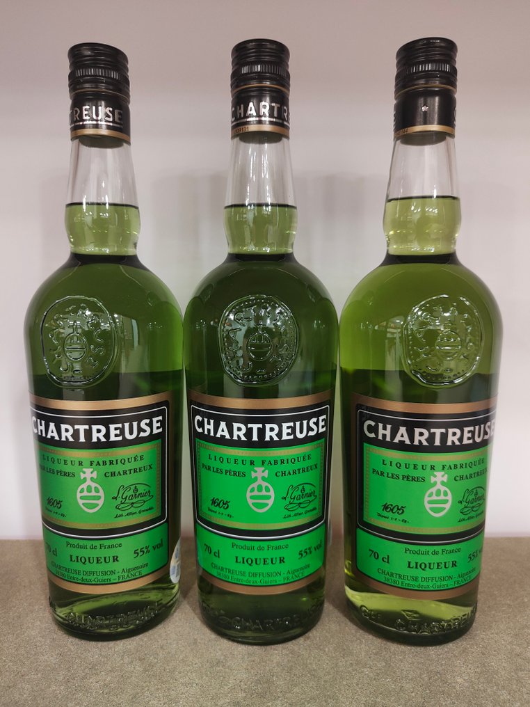 Chartreuse - Verte/Green  - b. 2022, 2023 & 2024 - 70cl - 3 bottles #1.2