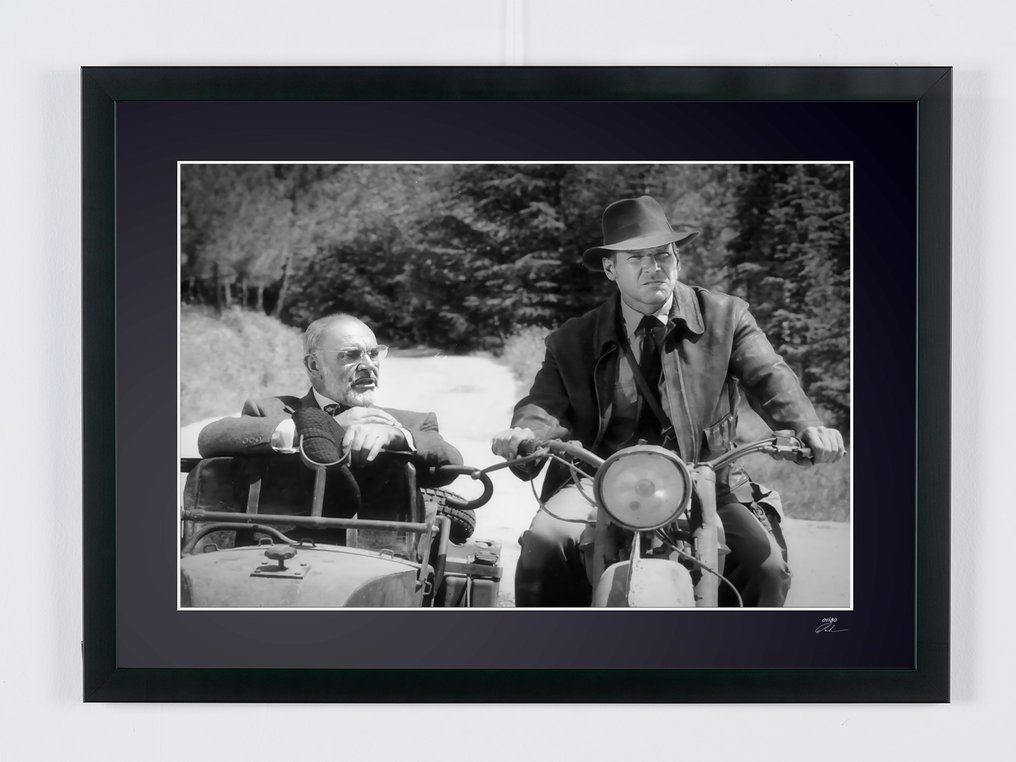 Indiana Jones and the Last Crusade (1989) - Sean Connery, Kevin Costner, Charles Martin Smith & Andy - Fine Art Photography - Luxury Wooden Framed 70X50 cm - Limited Edition Nr 05 of 30 - Serial ID 17294 - Original Certificate (COA), Hologram - 100% New. Shipping Reduction from 3 items #2.1