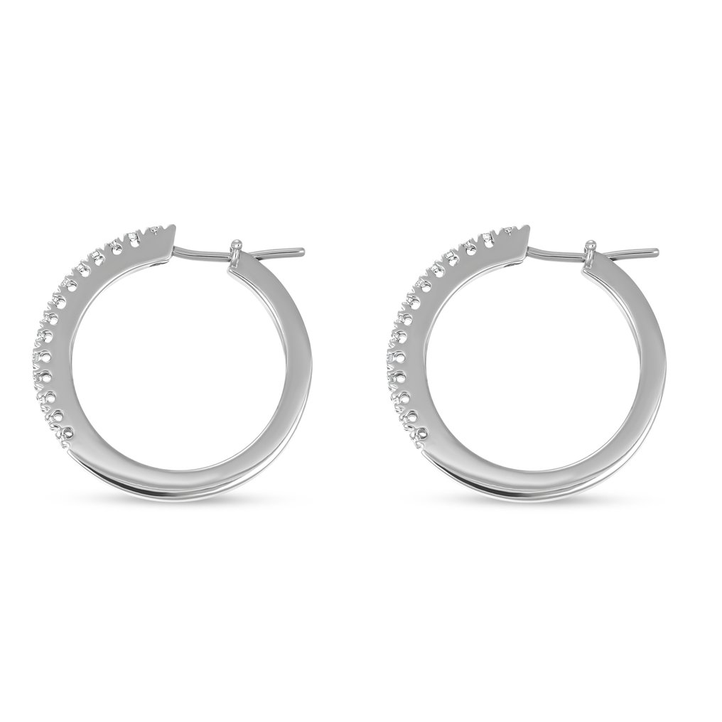 耳环 - 18K包金 白金 -  0.56ct. tw. 钻石 (天然)  #2.1