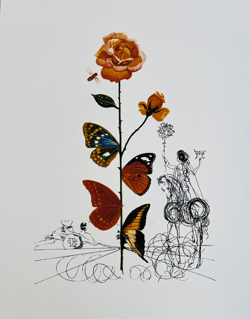 Salvador Dali (1904-1989) - La Rose Papillon - Limited Edition #1.0