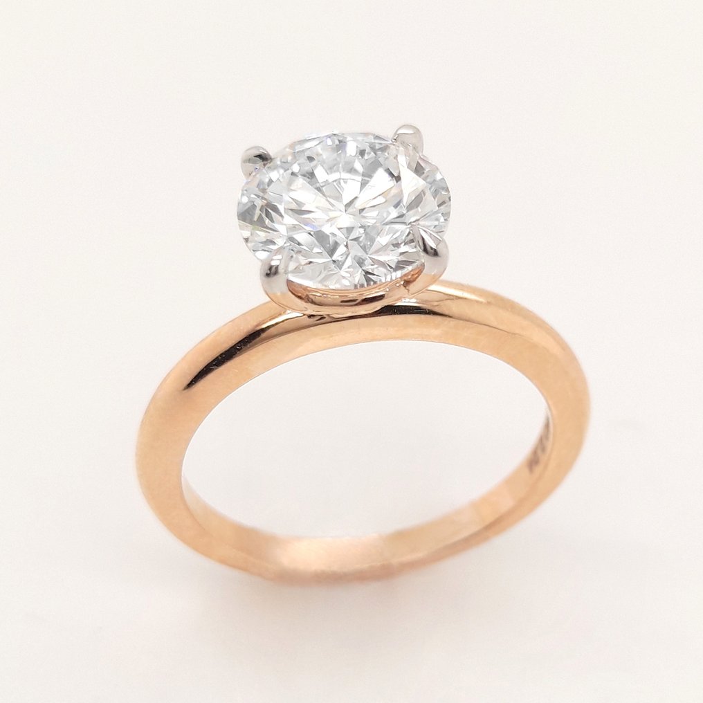 Ring - 18 kraat Rosaguld -  2.24ct. tw. Diamant (Laboratoriedyrket) #1.1