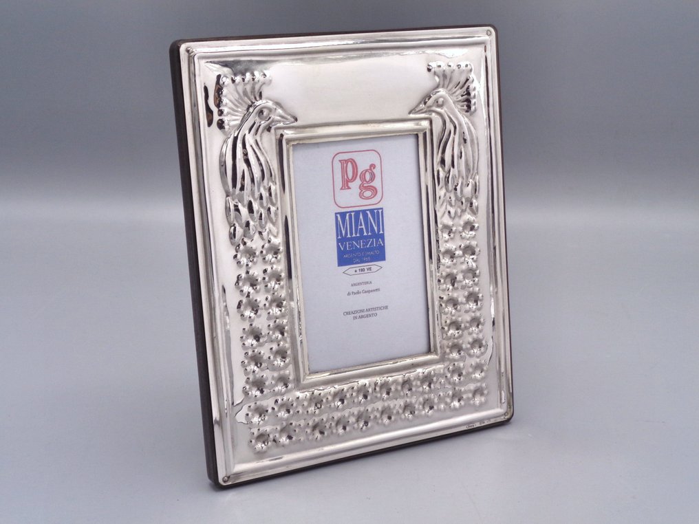 PG-Miani Argenteria - Portaritratti - .925 argento - Pavoni 6x9 #1.0