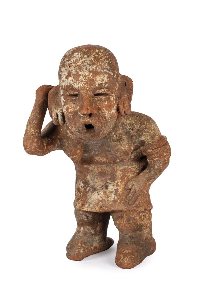 Nayarit Terracotta Frauenfigur. VERÖFFENTLICHT. 23 cm H. 100 v. Chr. – 250 n. Chr. Spanische Exportlizenz. #1.0