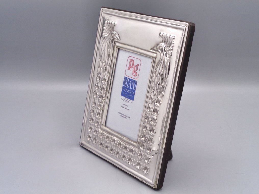 PG-Miani Argenteria - Portaritratti - .925 argento - Pavoni 6x9 #3.2