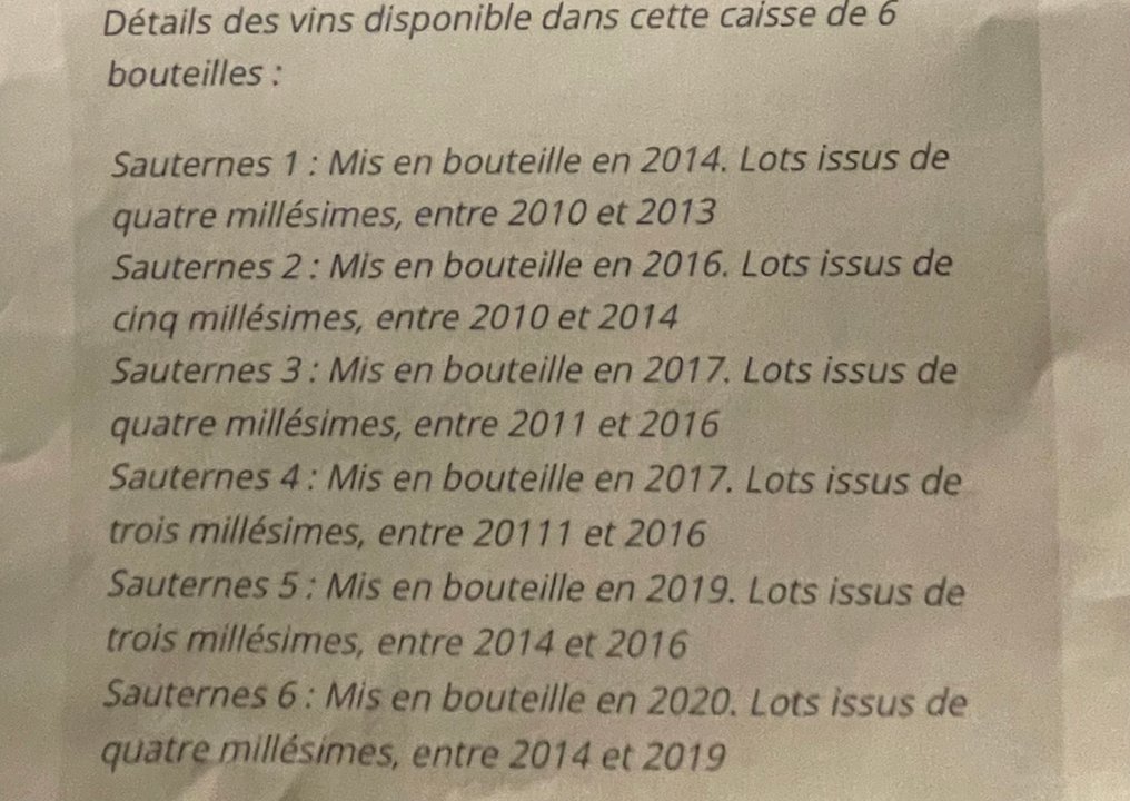 Sauternes 1-6 by Château d'Yquem - Sauternes - 6 Halbe Flasche (0,375 L) #2.2