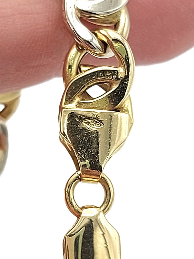 頸鏈 - 18 克拉 黃金, 白金 #1.0