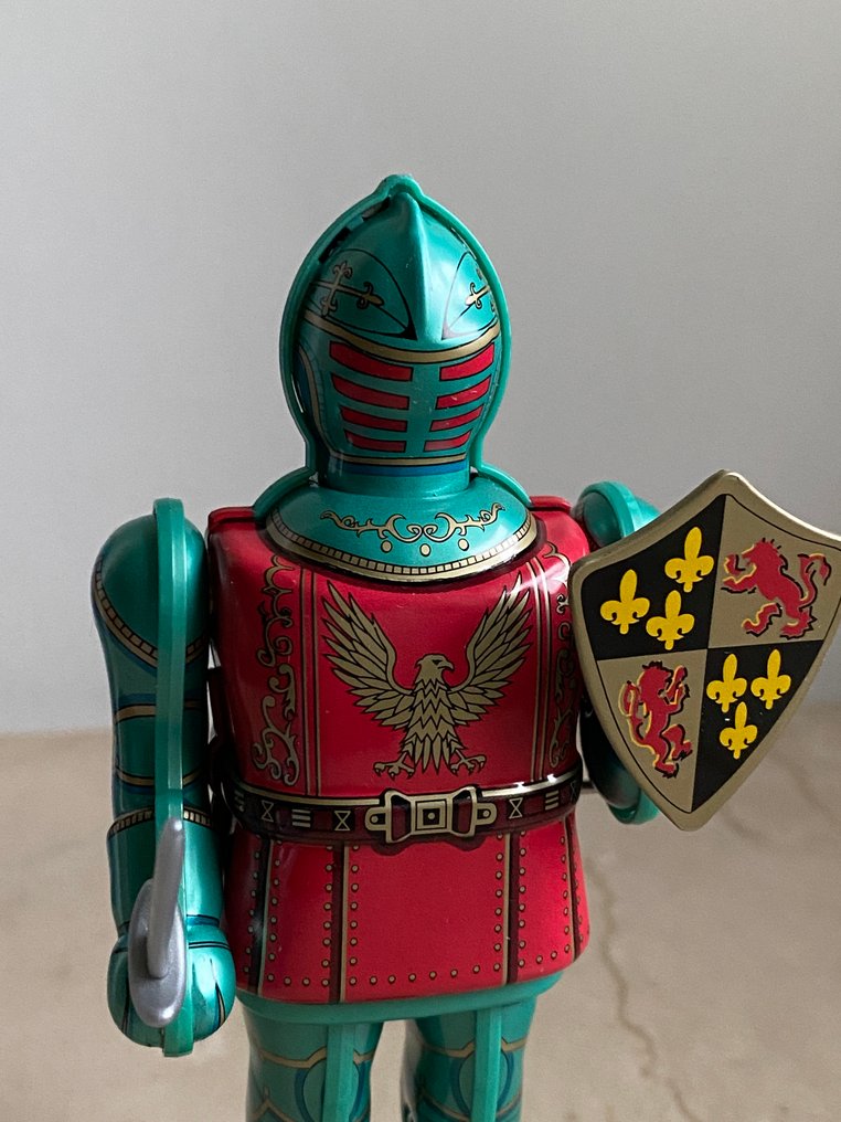 Masudaya  - Ón játék - Tinplate Mini Knight In Armour With Wind Up Motor, Boxed/Unused - 1990-2000 - Japán #2.2