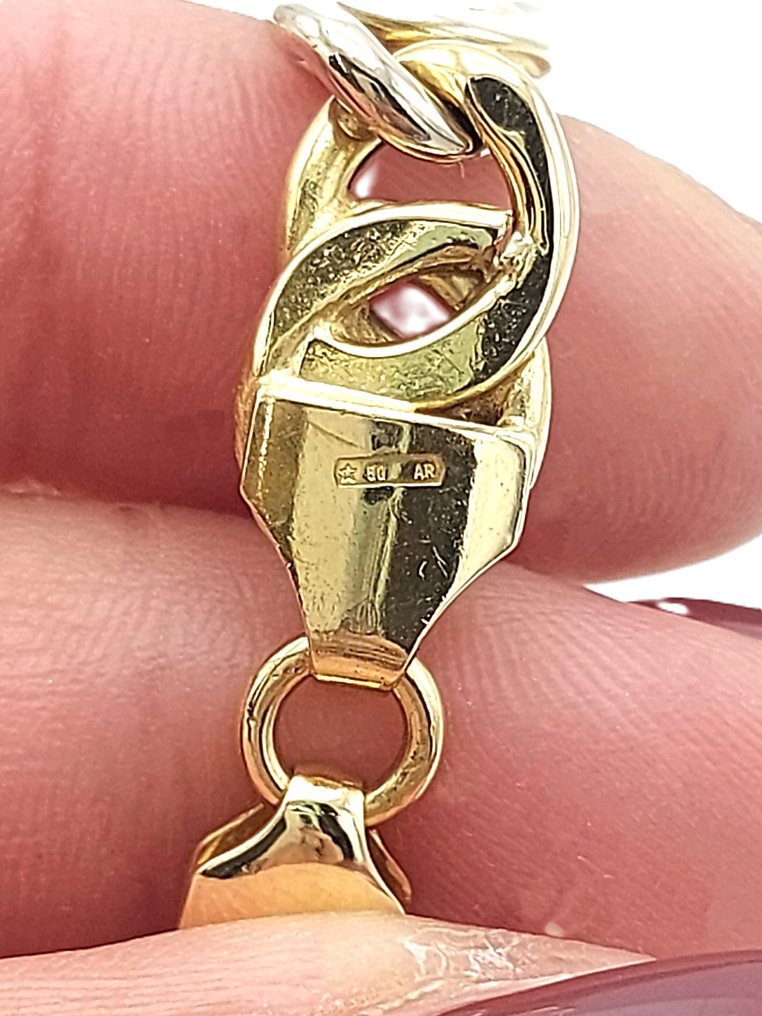 頸鏈 - 18 克拉 黃金, 白金 #3.2