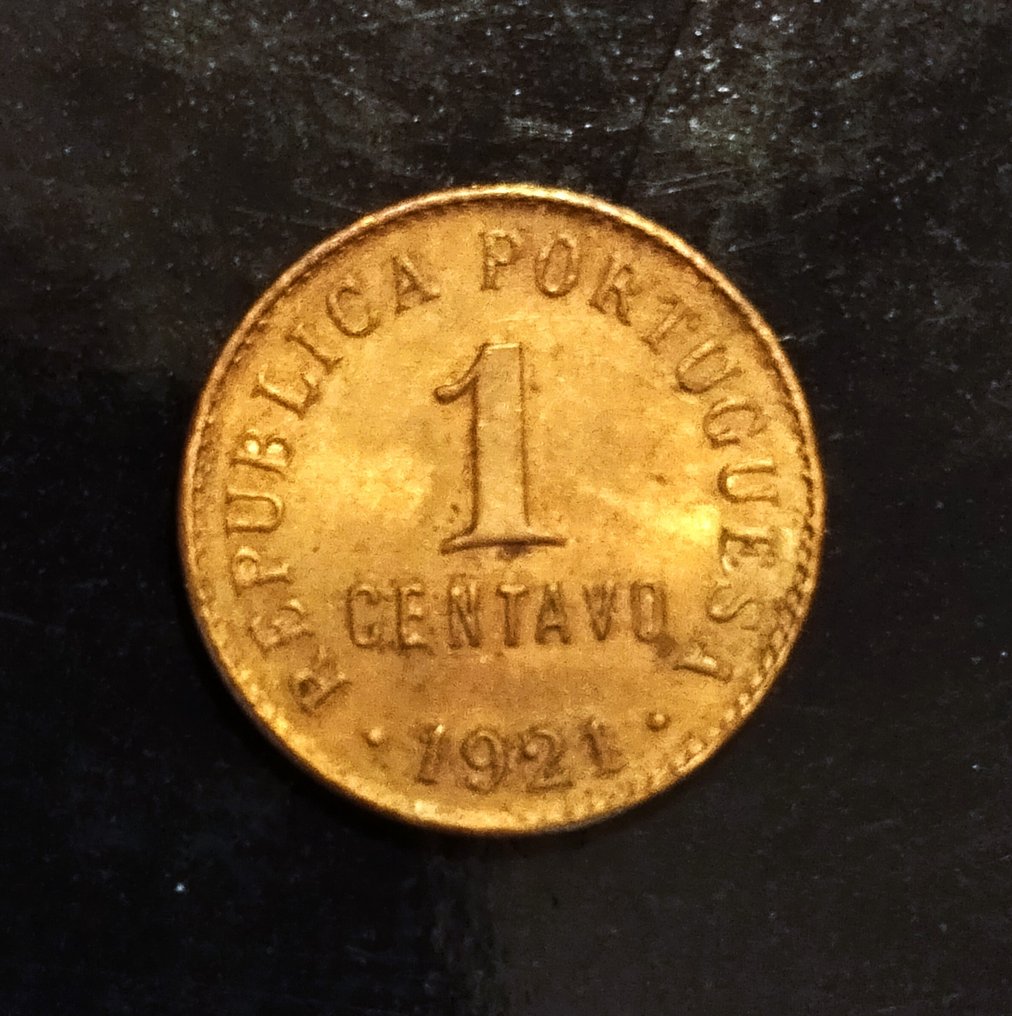 Portugali. Republic. 1 + 2 Centavos - 1921 - 2 Moedas - Soberbas - Escassas - Bronze  (Ei pohjahintaa) #1.2