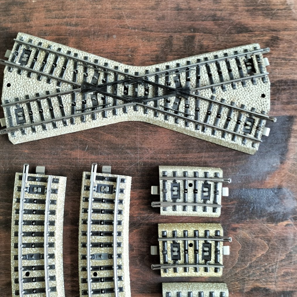 Märklin H0 - 5106 5112 5101 52102 5201 5205 5107 5129 5108 5109 5110 7190 - Model train tracks (101) - M-rails, adapters, and more #3.2