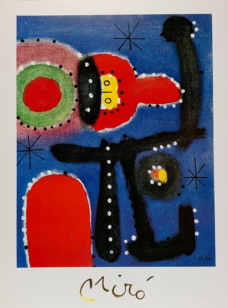 Joan Miro (1893-1983) - Peinture, 1954 - Artprint - 80 x 60 cm #1.0