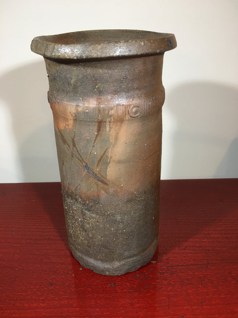 Vaso de flores Bizen, Tigela Bizen - Grés - Japão - Período de Heisei (1989 - presente) #3.1