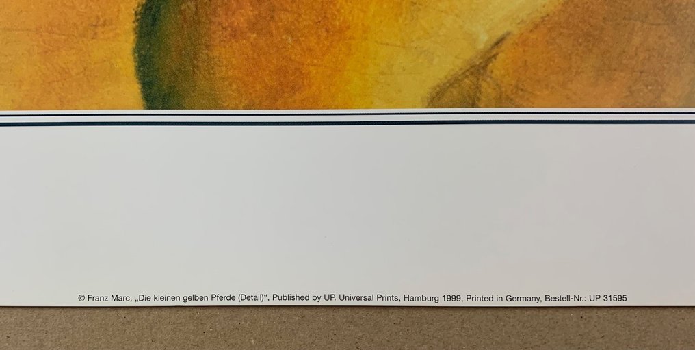 Franz Marc (1880-1916) - Yellow Horses (Detail), 1912 - Artprint - 50 x 100 cm #4.3