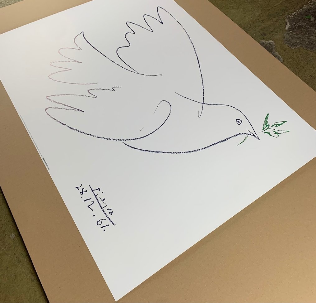 Pablo Picasso (1881-1973) - Dove of Peace - Friedenstaube, 1961 - Colombe Bleue - 80 x 60 cm #4.3