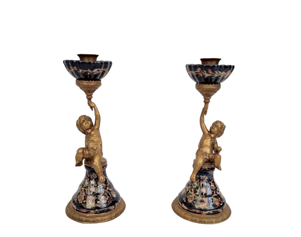 燭台 (2) - 青銅色, 瓷器 #4.3