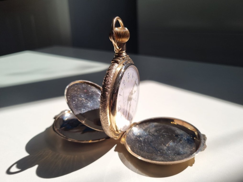 Elgin Watch Company Serial number 110631 1871 model Hunter Elgin solid gold 14k pocket watch 1850 1900 Catawiki