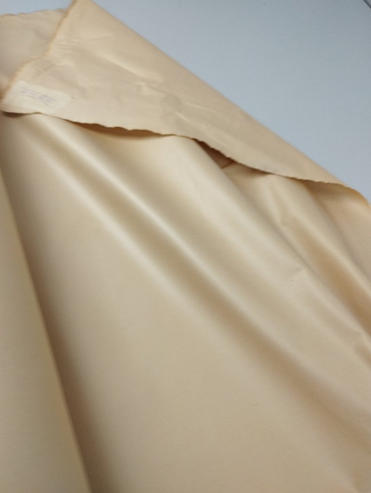 Luxurious handcrafted cotton 'caffelatte' with waxed finish, 400x140. - Textile  - 400 cm - 140 cm #3.2