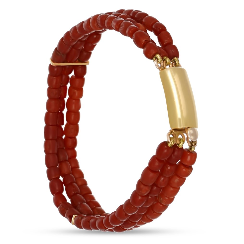 Bracelet - 18 kt. Yellow gold Coral #1.0