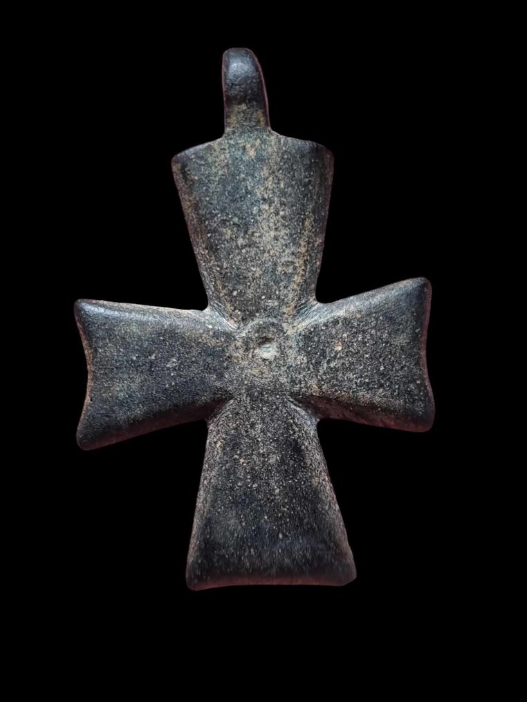 Byzantine Bronze Cross - 30 mm - 5 Wounds of Christ !!!  (No Reserve Price) #1.2