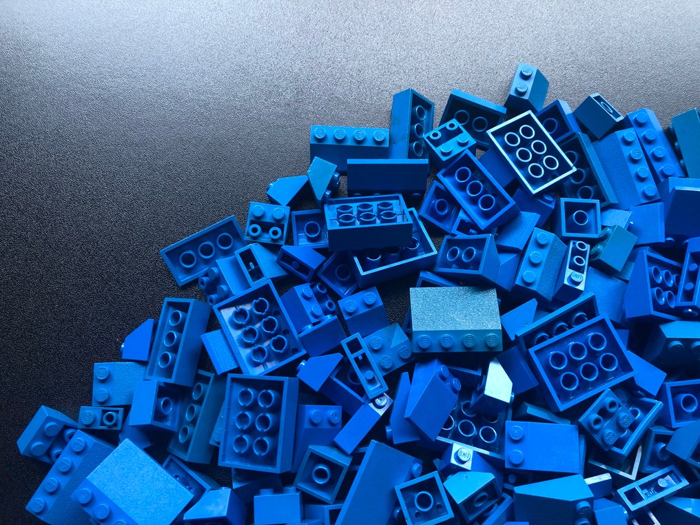 Lego - Geen serie - LEGO Partij van 1000 gram blauwe dakpannen #2.1