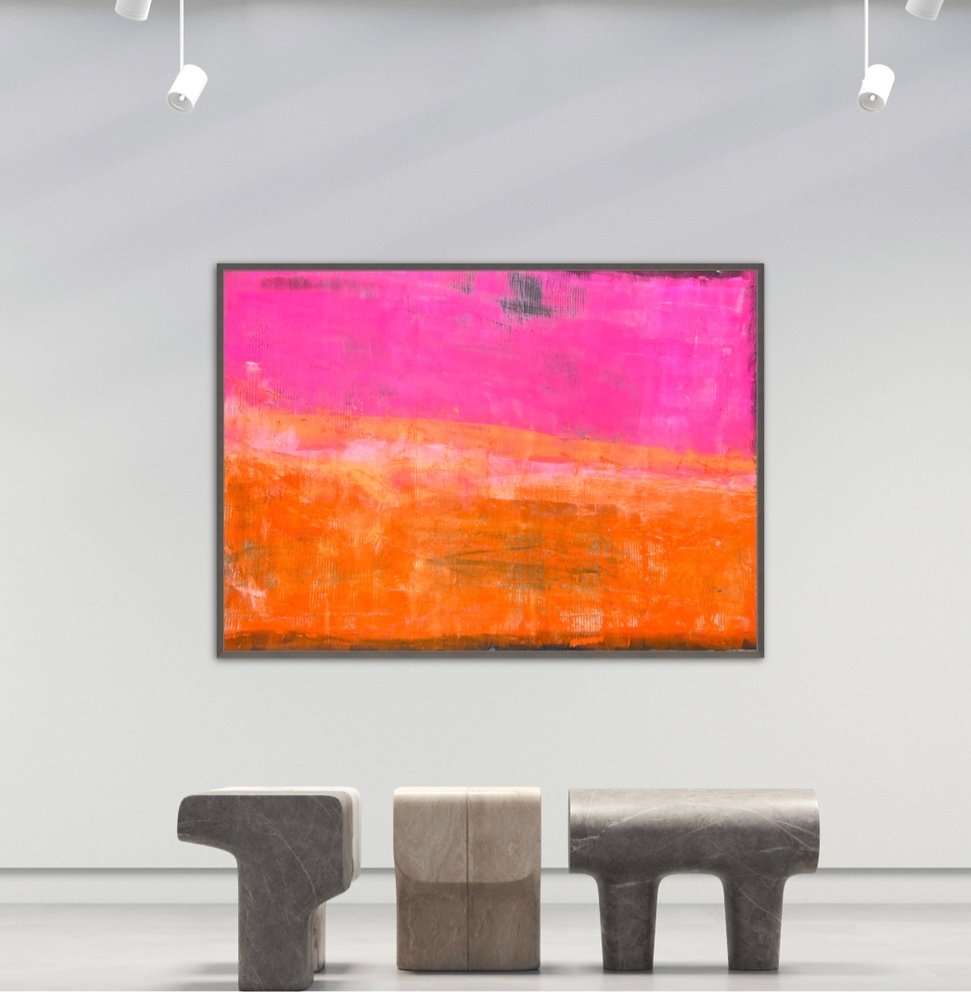 Stefanie Raus - Abstrakt pink orange #1.2