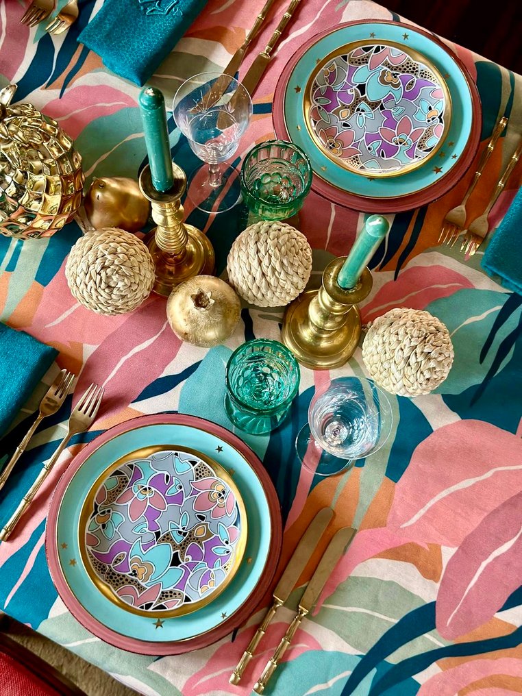 Colorful printed tablecloth for large tables. - Tablecloth  - 270 cm - 180 cm #1.0