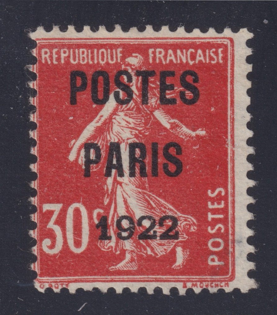 Frankrig 1922 - Forudaflyst "Poste Paris 1922" Nr. 32 brugt, signeret Kalve. - Yvert #1.1