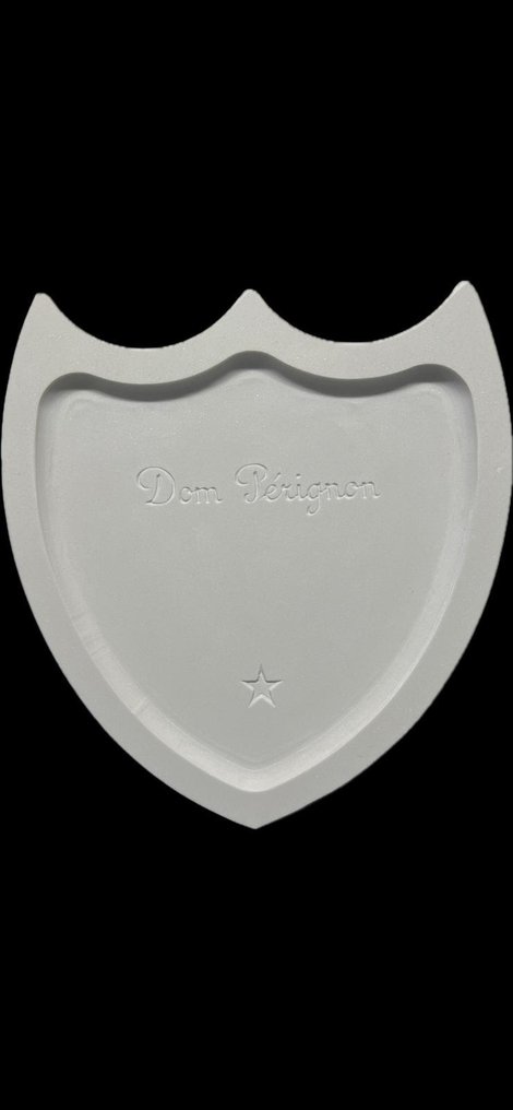 Weinzubehör -  Dom Perignon Shield Tablett aus grauem Marmor - Marmor #2.1