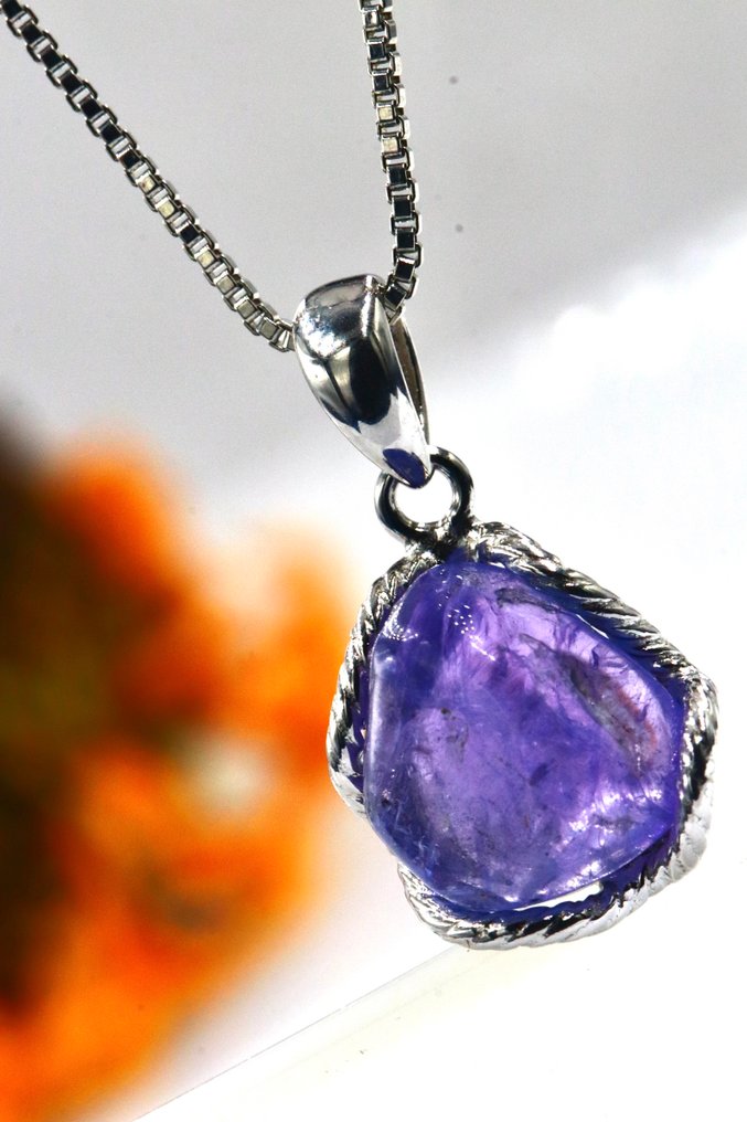 Pas de prix de réserve - Tanzanite naturelle - Collier/pendentif de qualité AAA- 4 g #1.2