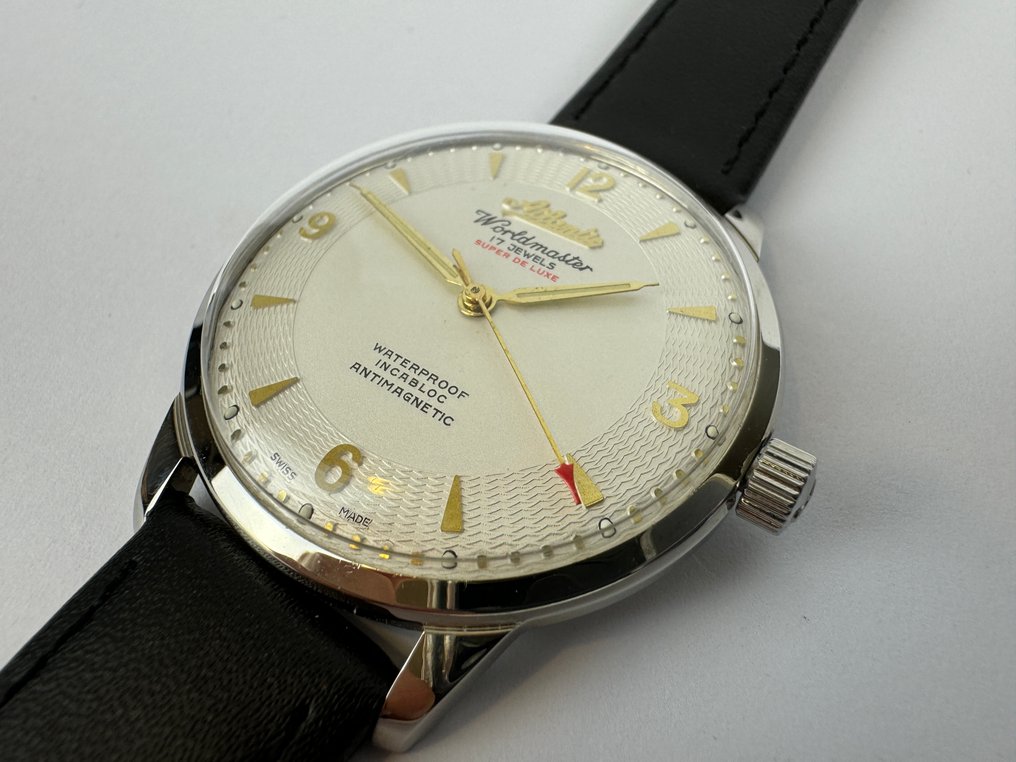 Atlantic - 17 jewels - serviced - Jumbo - Worldmaster - Super De Luxe - No Reserve Price - Men - 1970-1979 #3.2