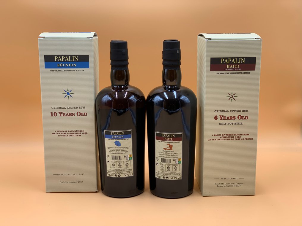 Papalin Velier - Réunion 10 yo - Haiti 6 yo - 70cl - 2 buteleki #2.1