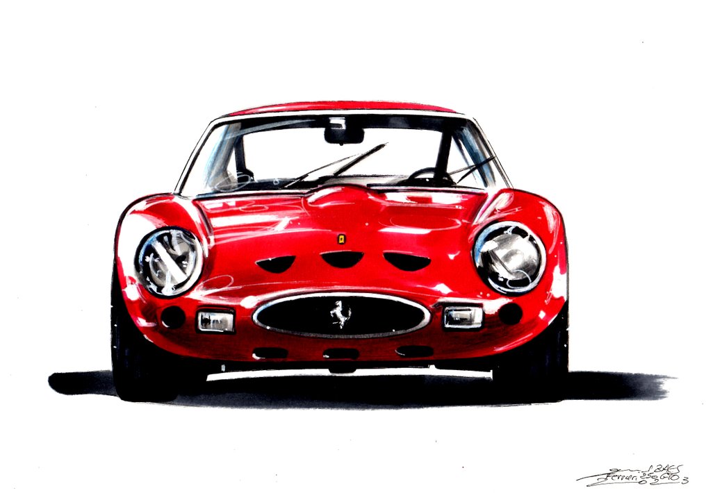 originalritning - Ferrari - Ferrari 250 GTO - Baes gerald - 2023 #1.1