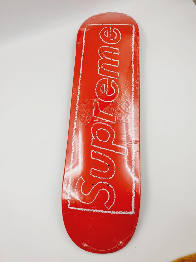 Kaws (1974) - Kaws x Supreme Red Skateboard Chalk Logo 2021 #2.1