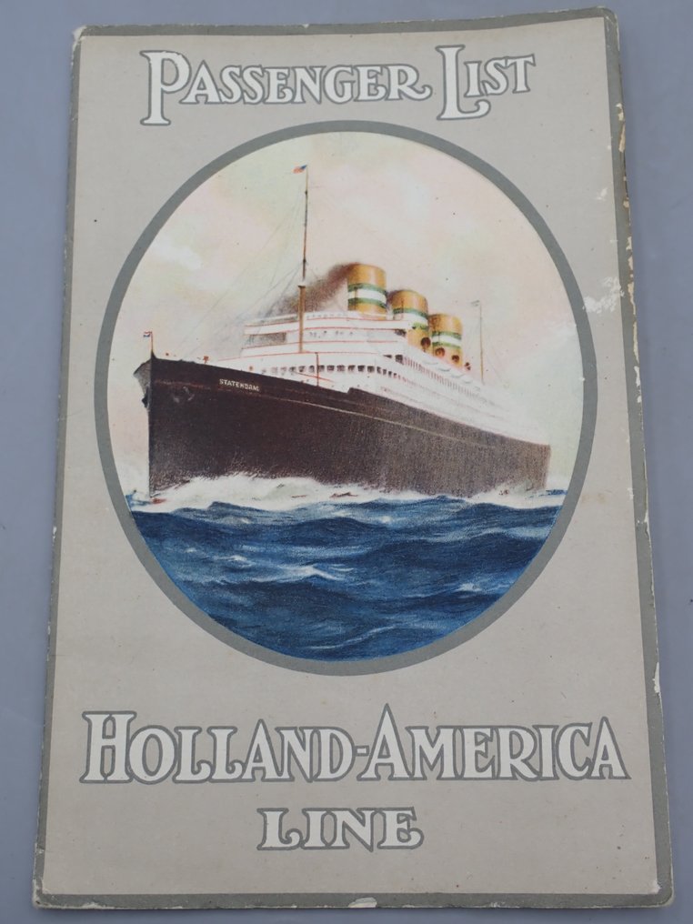 Passenger List for the Holland America Line - 1936 #1.1