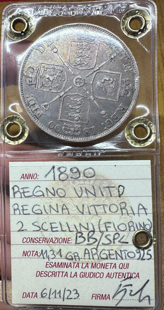 Wielka Brytania. Victoria (1837-1901). Florin 1890  (Bez ceny minimalnej
) #2.1