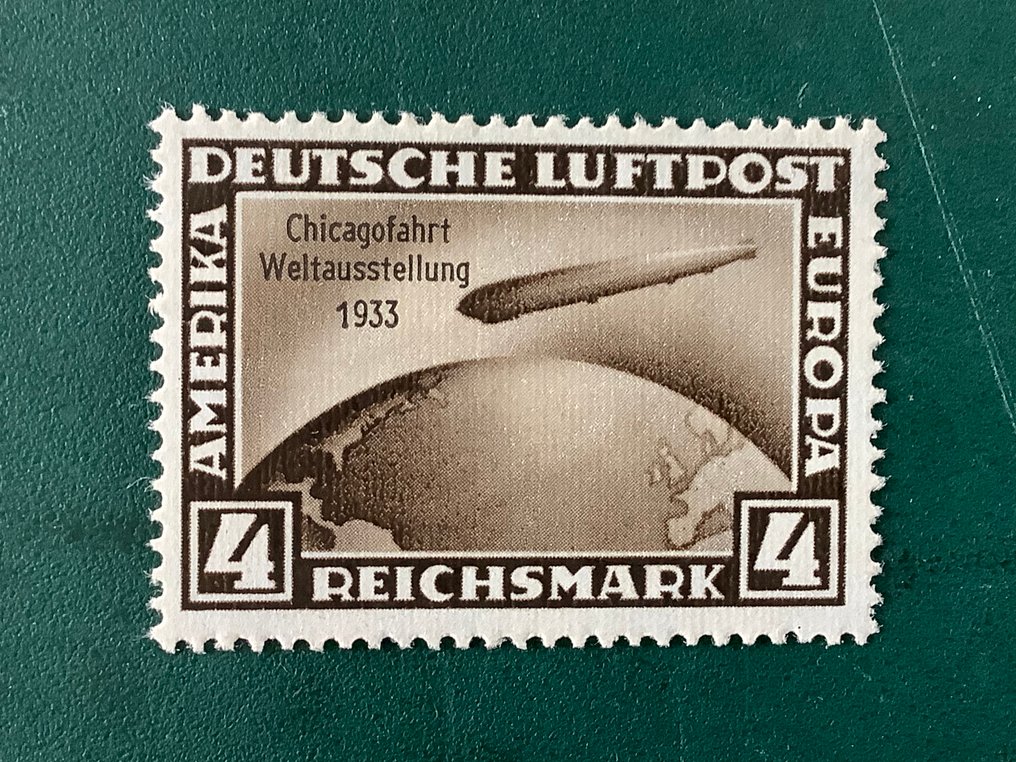 德意志帝国 1933 - 4 马克 芝加哥Farth - Michel 498 #3.2