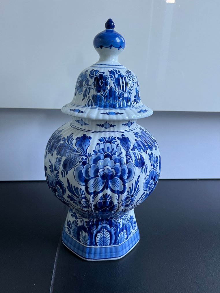 De Porceleyne Fles, Delft - Lågkrukke  - Keramik - Delft blå vase #3.1