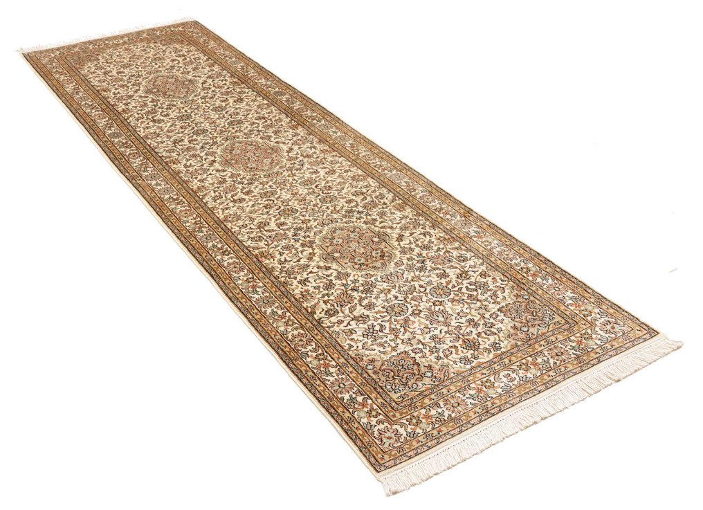 Kaschmirsilke - Tæppe - 272 cm - 78 cm - Super fin-ubrugt-ny #1.0
