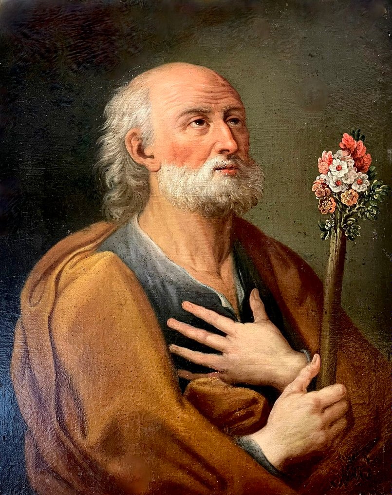 Guido Reni (1575-1642), Attributed to - San Giuseppe con il bastone fiorito #2.1