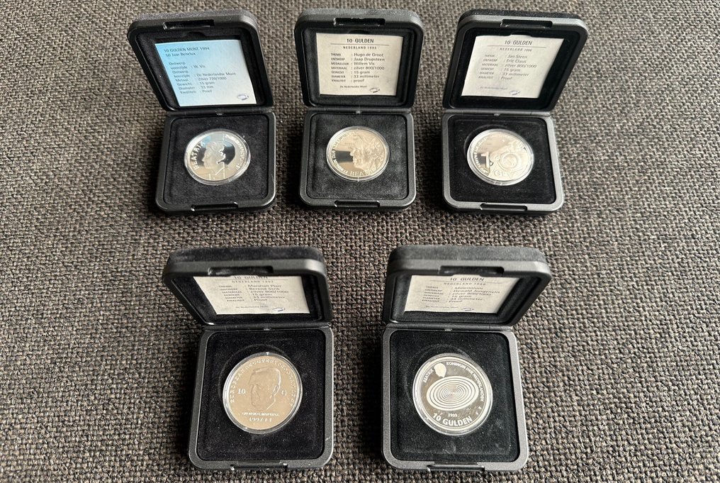 Pays-Bas. 10 Gulden 1994/1999 (Proof) in cassette (Sans prix de réserve) #1.0